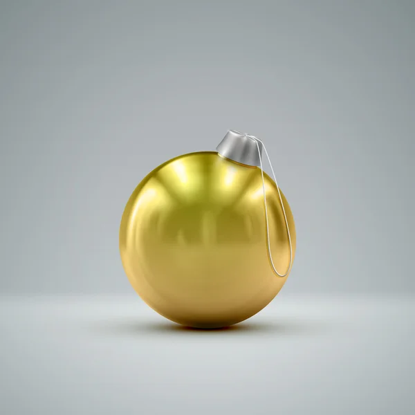 Boule dorée de Noël . — Image vectorielle