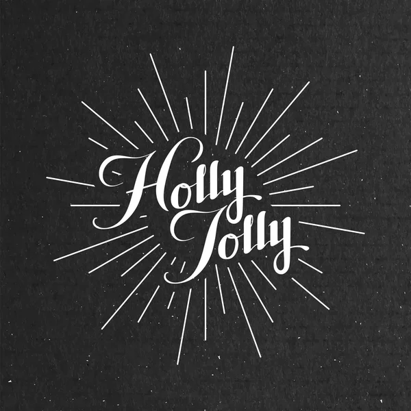 Holly Jolly god jul — Stock vektor