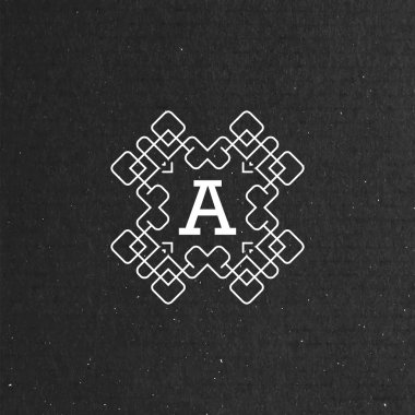 Vektör çiçek monogram