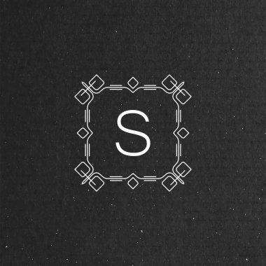 Vektör çiçek monogram