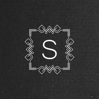 Vektör çiçek monogram