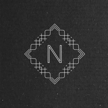 Vektör çiçek monogram