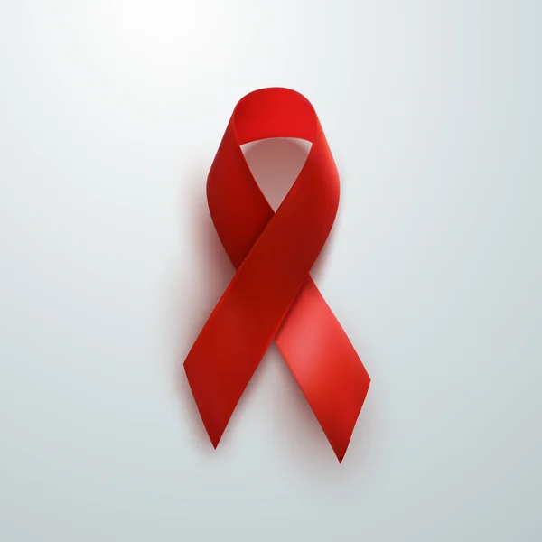 Aids Kırmızı Kurdele Farkındalığı. — Stok Vektör