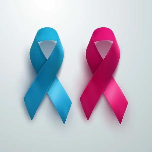 Piersi i raka prostaty świadomości znak — Wektor stockowy
