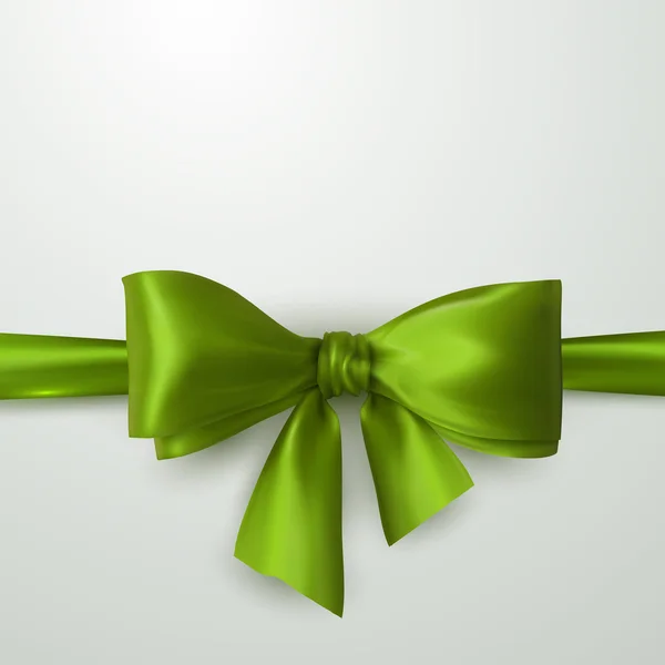 緑の弓とリボン. — ストックベクタ