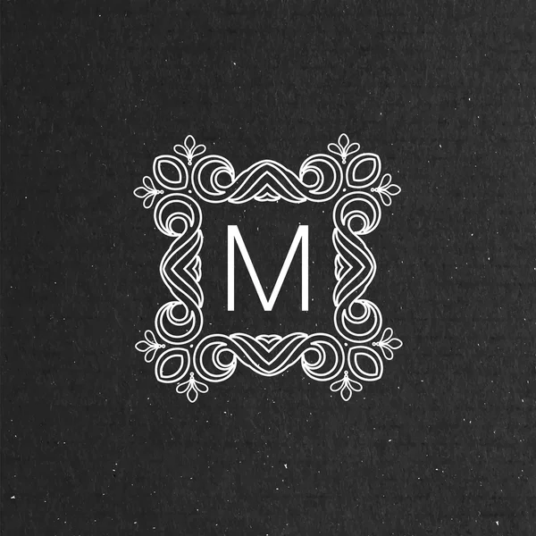 Monogramme floral vectoriel — Image vectorielle