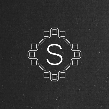 Vektör çiçek monogram