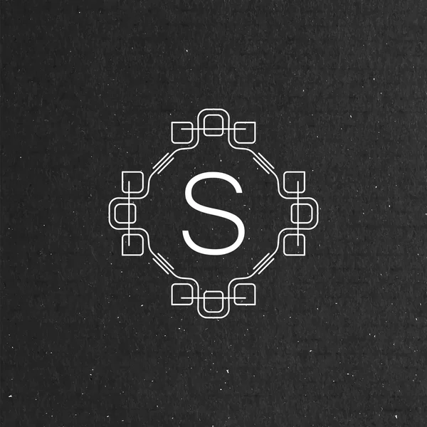 Vektör çiçek monogram