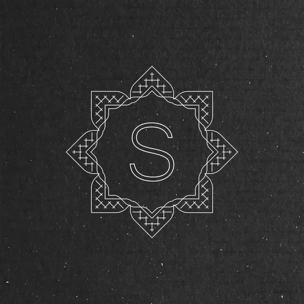 Vektör çiçek monogram