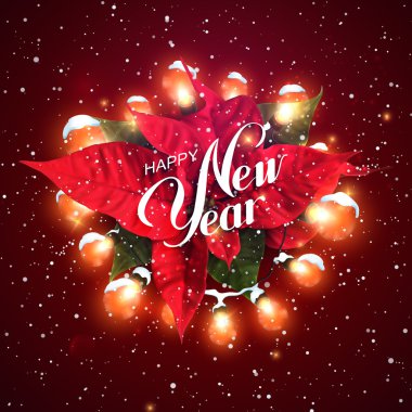 Noel ışıkları. Vektör tatil çizim