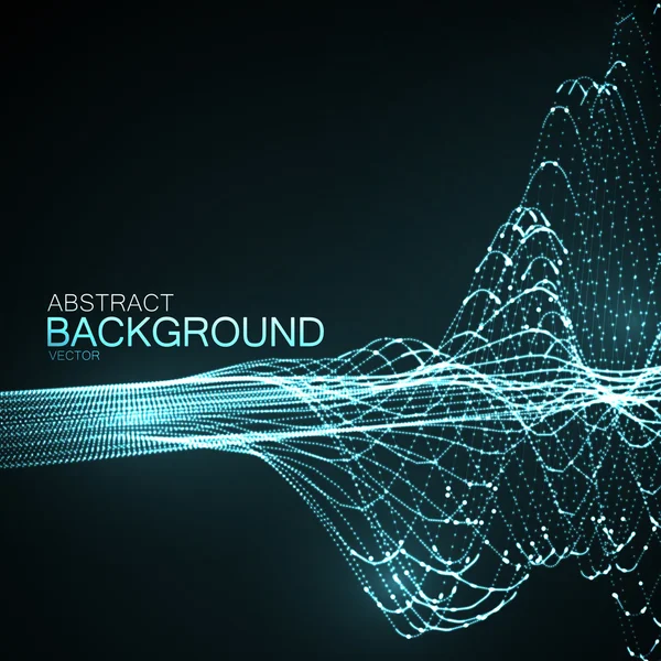 3D ışıklı soyut dijital dalga