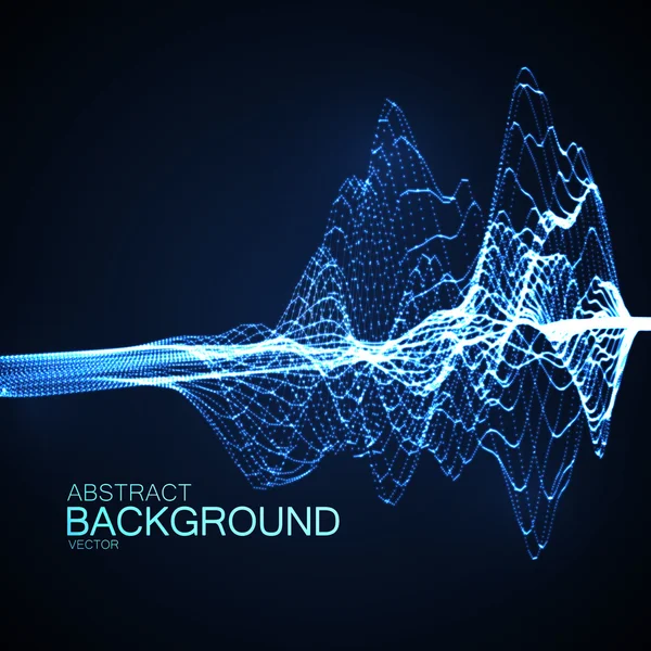 3D ışıklı soyut dijital dalga