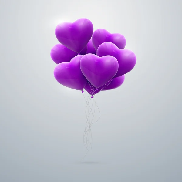 飞行气球心群 — 图库矢量图片