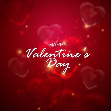 Cam şeffaf kalpler ile parıldıyor.