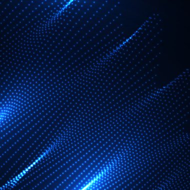 3D ışıklı dijital dalgalı arka plan