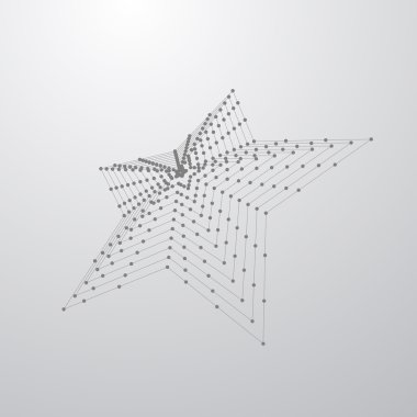 parçacıkların 3D yıldız şekli