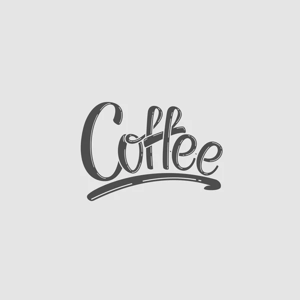 Coffee. Vector Lettering Illustration — Stock Vector