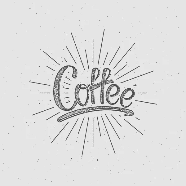 Caffè. Illustrazione lettering vettoriale — Vettoriale Stock