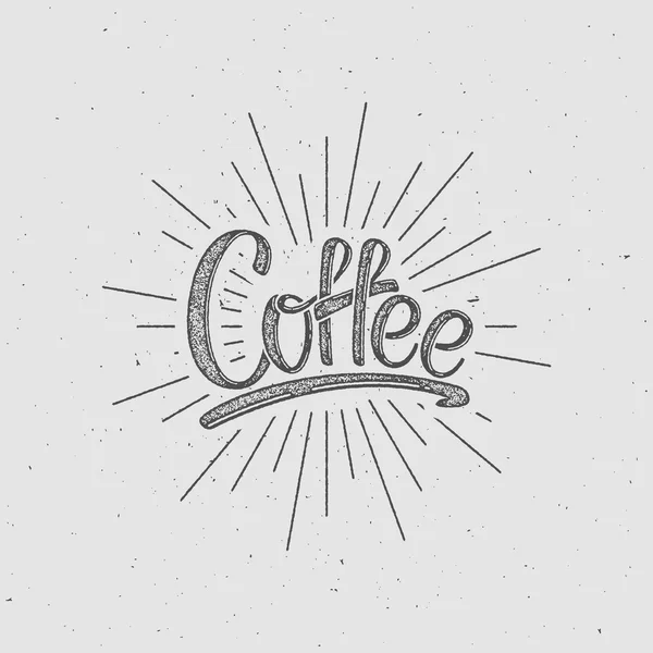 Coffee. Vector Lettering Illustration — Stock Vector