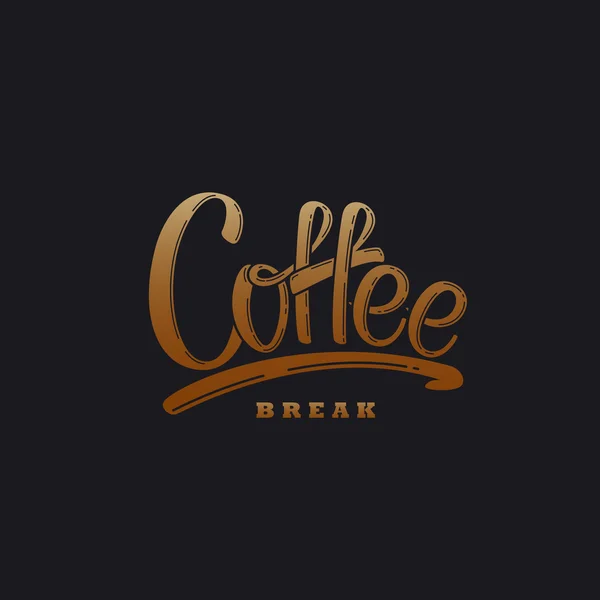 Du café. Illustration de lettres vectorielles — Image vectorielle