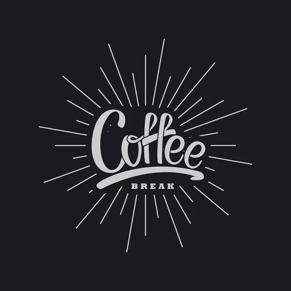 Coffee. Vector Lettering Illustration — Stock Vector