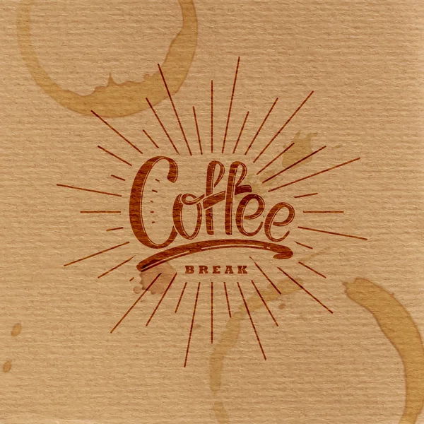 Kaffe. Vektor bokstäver Illustration — Stock vektor