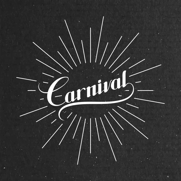 Carnival retro label — Stock Vector