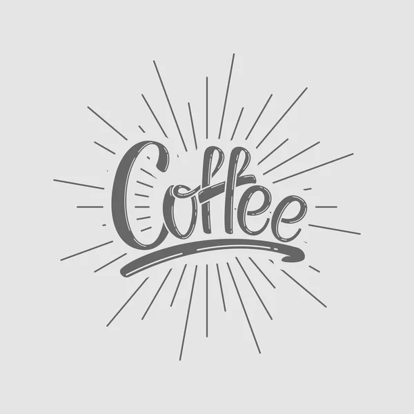 Coffee. Vector Lettering Illustration — Stock Vector