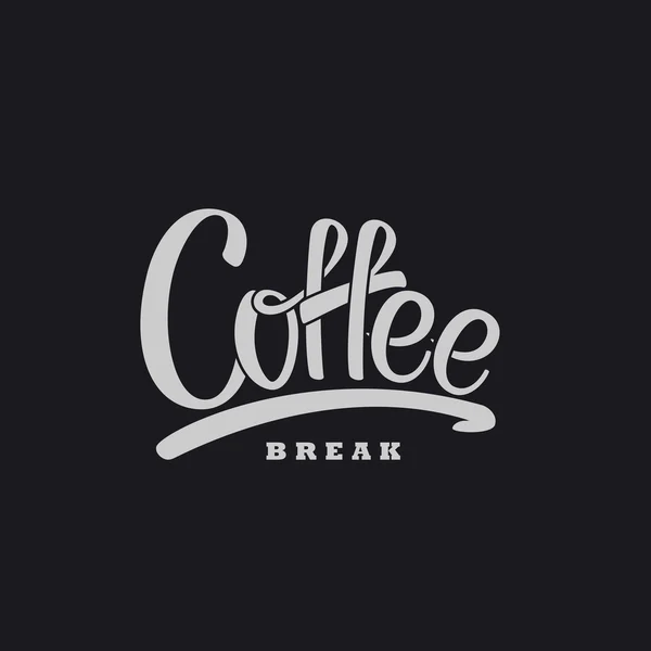 Coffee. Vector Lettering Illustration — Stock Vector