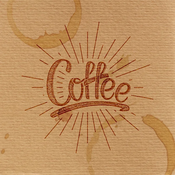 Café. Ilustración de letras vectoriales — Archivo Imágenes Vectoriales