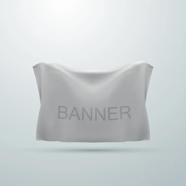 Mock-up de bandeira têxtil branca — Vetor de Stock