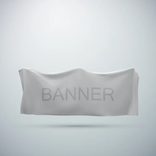 White textile banner mock-up — Stock Vector