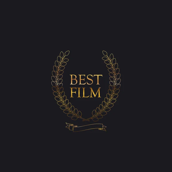 Beste Film Award teken. — Stockvector