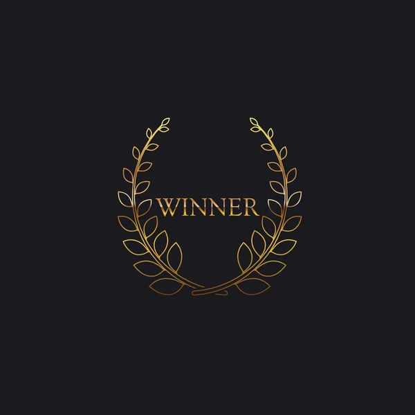 Golden Winner Award signe — Image vectorielle