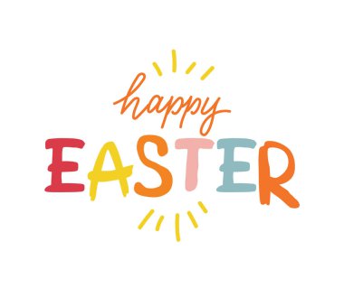 Mutlu Paskalya bayramı yazı karakterleri. Paskalya kutlaması için Hıristiyan dini kartı. İsa 'nın dirilişi. çocuk stili