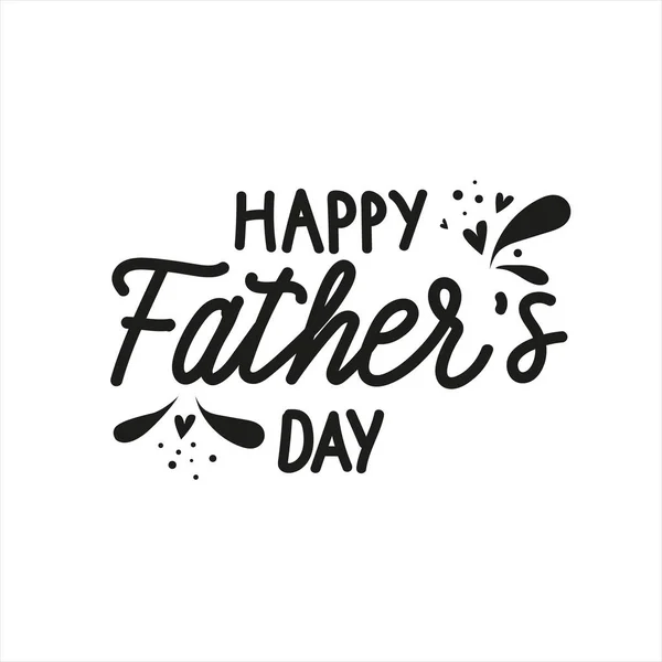 Happy Fathers Day met de hand getekend belettering in kinderstijl — Stockvector