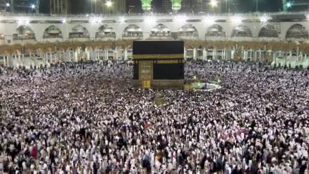 Stock Відео Кадри Мусульманських Пілігримів Молилися Великій Мечеті Кадри Мусульманські — стокове відео