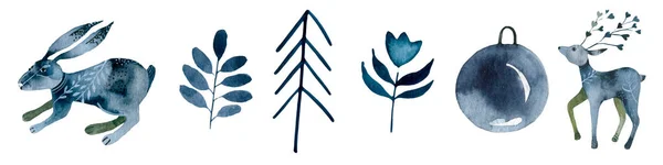 Скандинавский элемент дизайна для детской. Коллекция лесных животных с элементом надписи. — стоковое фото