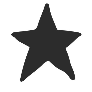 Doodle Star Sketch nesneleri beyaza izole edilmiş. Karalama çizimi nesneleri beyaza izole edilmiş. Çizim illüstrasyonu