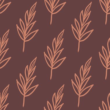 Çiçekli boho çiçeği İskandinav modern desen elementi