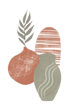 Duvar dekorasyonu, kartpostal veya broşür için yaratıcı minimalist el resmi