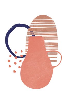 Duvar dekorasyonu, kartpostal veya broşür için yaratıcı minimalist el resmi