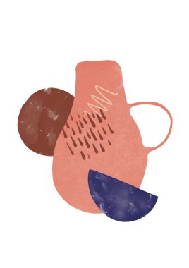 Duvar dekorasyonu ve kartpostal için yaratıcı minimalist el boyaması çizimi