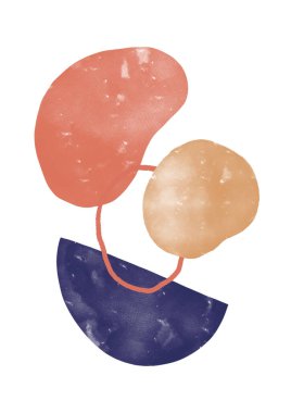 Soyut terrazzo tarzı arka plan Pastel renkli el çizimi geometrik