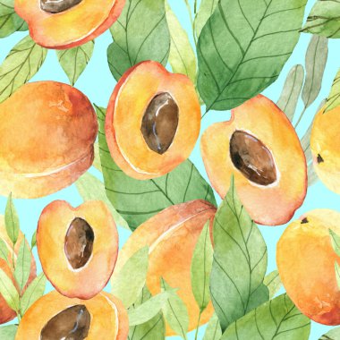 Şeftali pürüzsüz desen. Çay, dondurma ve doğal kozmetik ürünleri için arka plan tasarımı,