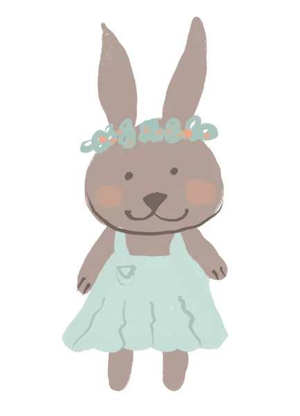 Joli lapin jouet. illustration pour carte de vœux — Photo