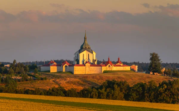 Peregrinación Iglesia de San Juan de Nepomuk en Zelena Hora, Zdar nad Sazavou, República Checa — Foto de Stock