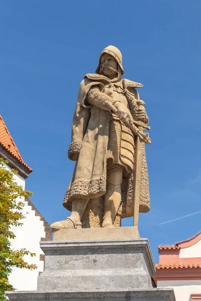Trocnov 'lu John Zizka' nın heykeli, Hussites, Tabor, Çek Cumhuriyeti 'nin askeri lideri