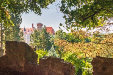 Çek Cumhuriyeti Tabor gözlem noktasından Kotnov kalesinin manzarası