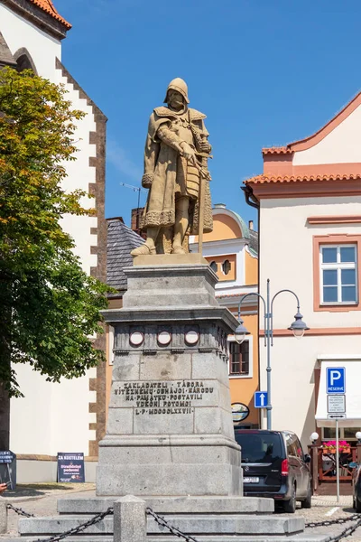 Estatua de Juan Zizka de Trocnov, líder militar de los husitas, Tabor, República Checa —  Fotos de Stock
